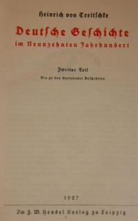 Deutsche Geschichte imNeunzehnten Jahrhundert