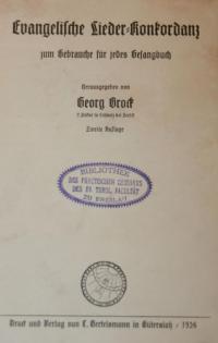 Evangelische Lieder-Konkordanz zum Gebrauche für jedes Gesangbuch