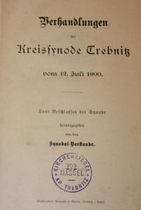 Verhandlungen der Kreissynode Trebnitz