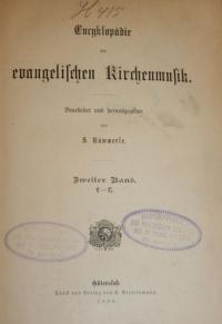 Encyklopädie der evangelischen Kirchenmusik. Bd. 2: L-O.