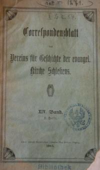 Correspondenzblatt Bd. XIV