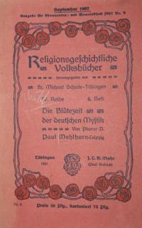 Reliogionsgeschichtliche Volksbücher IV R., Hf. 6