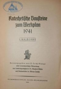 Katechetische Bausteine zum Werkplan 1941