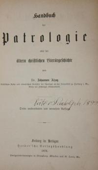 Handbuch der Patrologie