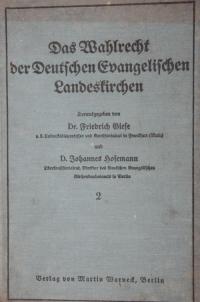 Das Wahlrecht der Deutschen Evangelischen Landeskirchen