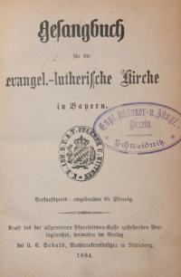 Gesangbuch für die evangel.-lutherische Kirche in Bayern