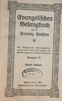Evangelisches Gesangbuch für die Provinz Sachsen