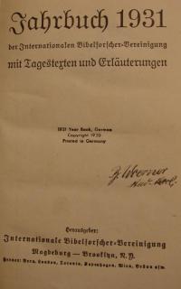 Jahrbuch 1931