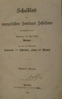 Schulblatt der evangelischen Seminare Schlesiens