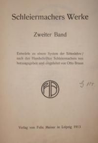 Schleiermachers Werke Bd. 2