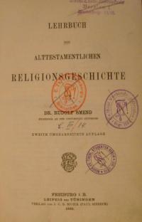 Lehrbuch der Alttestamentlichen Religionsgeschichte