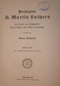 Predigten D. Martin Luthers