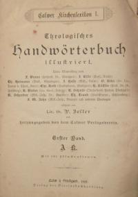Theologisches Handwörterbuch Bd. 1 A-K