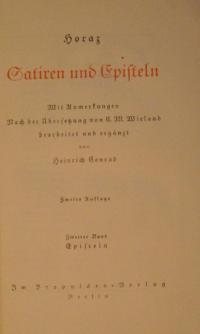 Satiren und Episteln Bd. 2