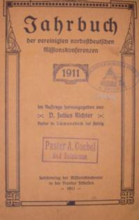 Jahrbuch der vereinigten nordostdeutschen Missionkonferenzen
