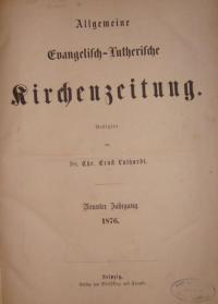 Allgemeine Evangelisch-Lutherische Kirchenzeitung