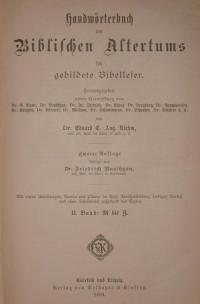 Handwörterbuch des Biblischen Altertums Bd. II. M bis Z